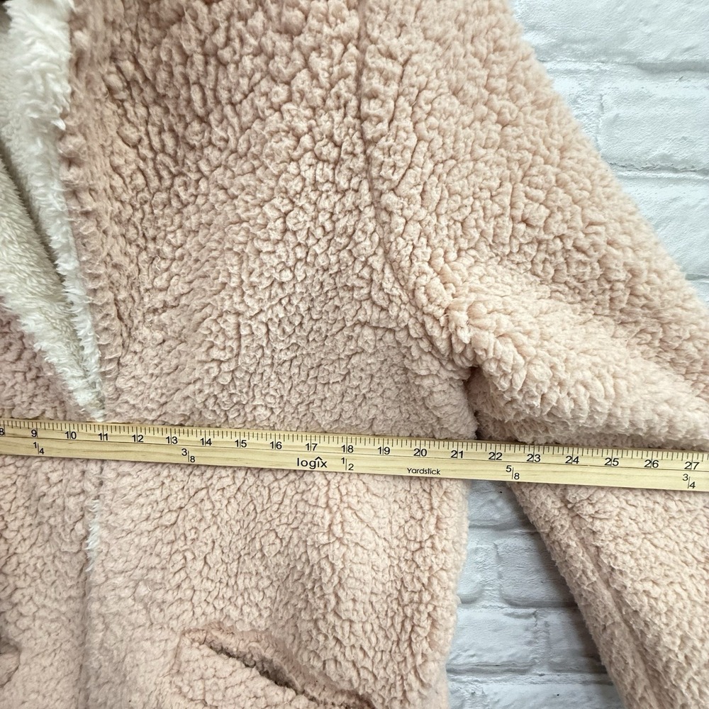 Me Jane Womens Sz S Pink Jacket Boho Faux Fur Fluffy Teddybear Sherpa Soft Coat - Picture 10 of 16